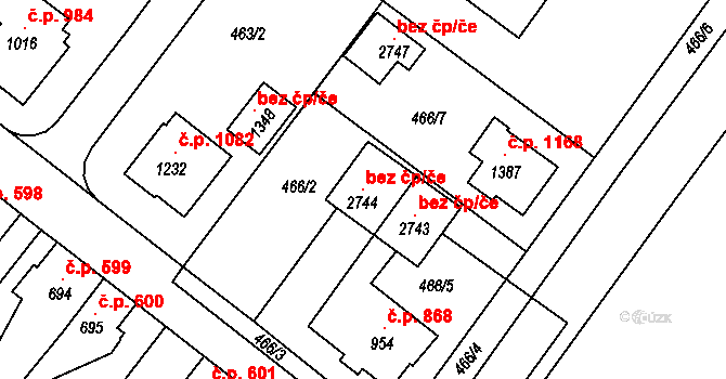 Třebechovice pod Orebem 93665601 na parcele st. 2744 v KÚ Třebechovice pod Orebem, Katastrální mapa