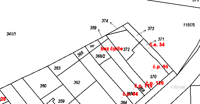Opatovice 120969602 na parcele st. 366/2 v KÚ Opatovice u Rajhradu, Katastrální mapa