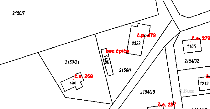 Kunčice pod Ondřejníkem 120975602 na parcele st. 2406 v KÚ Kunčice pod Ondřejníkem, Katastrální mapa