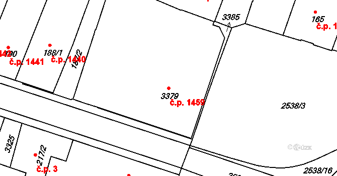 Nový Bydžov 1459 na parcele st. 3379 v KÚ Nový Bydžov, Katastrální mapa