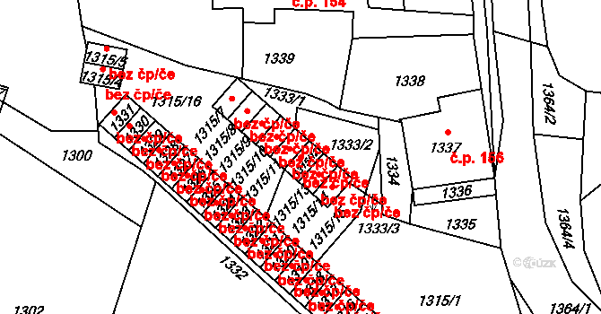 Mohelnice 38981602 na parcele st. 1315/12 v KÚ Mohelnice, Katastrální mapa