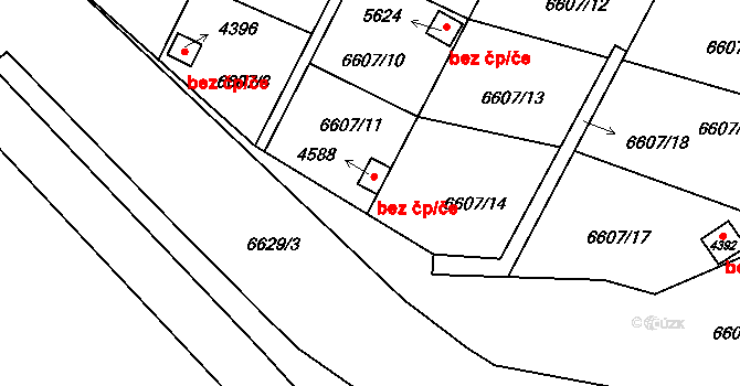 Žatec 40594602 na parcele st. 4588 v KÚ Žatec, Katastrální mapa