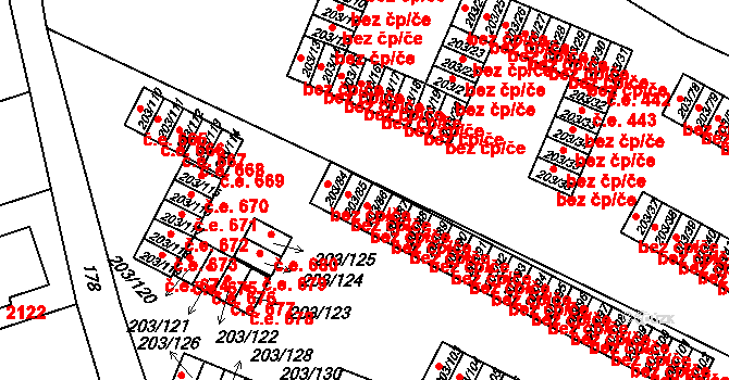 Tachov 41948602 na parcele st. 203/85 v KÚ Tachov, Katastrální mapa