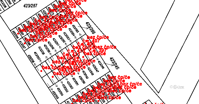 Nýřany 42399602 na parcele st. 423/246 v KÚ Kamenný Újezd u Nýřan, Katastrální mapa