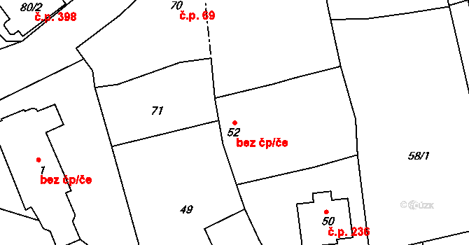 Lipůvka 42602602 na parcele st. 52 v KÚ Lipůvka, Katastrální mapa