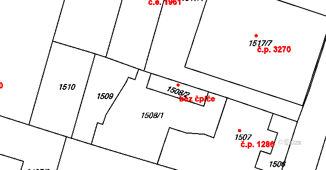 Teplice 45142602 na parcele st. 1508/2 v KÚ Teplice, Katastrální mapa
