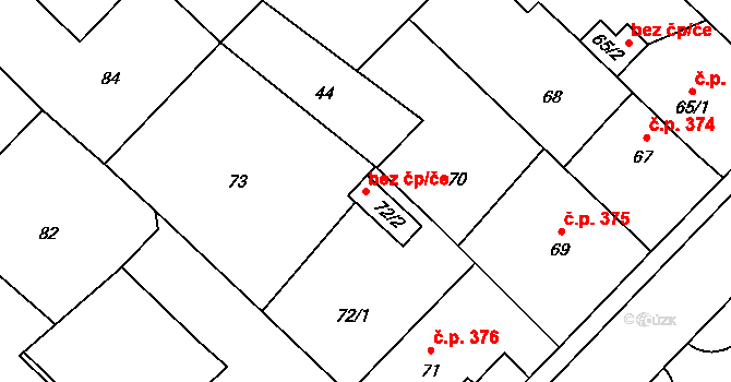 Horní Benešov 46328602 na parcele st. 72/2 v KÚ Horní Benešov, Katastrální mapa