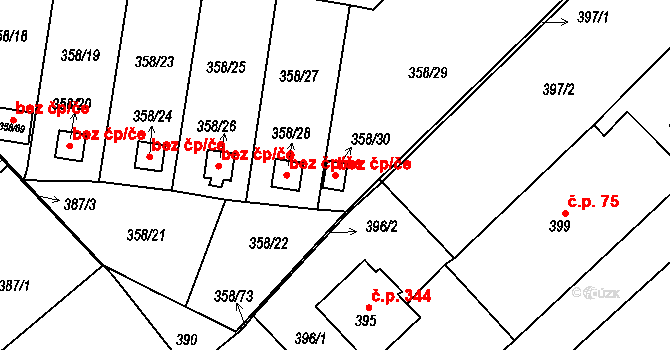 Petrovice u Karviné 48689602 na parcele st. 358/30 v KÚ Petrovice u Karviné, Katastrální mapa