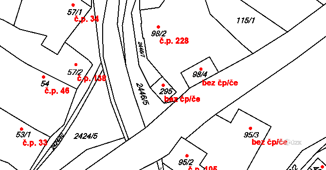 Ježov 50430602 na parcele st. 295 v KÚ Ježov, Katastrální mapa