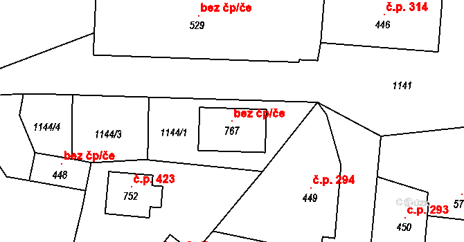 Bochov 98198602 na parcele st. 767 v KÚ Bochov, Katastrální mapa