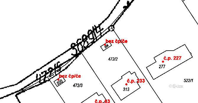 Dolní Cerekev 102990603 na parcele st. 472/2 v KÚ Dolní Cerekev, Katastrální mapa