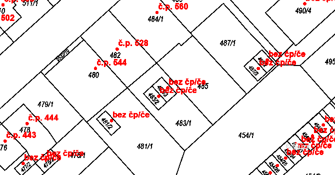 Plzeň 40255603 na parcele st. 483/3 v KÚ Doubravka, Katastrální mapa