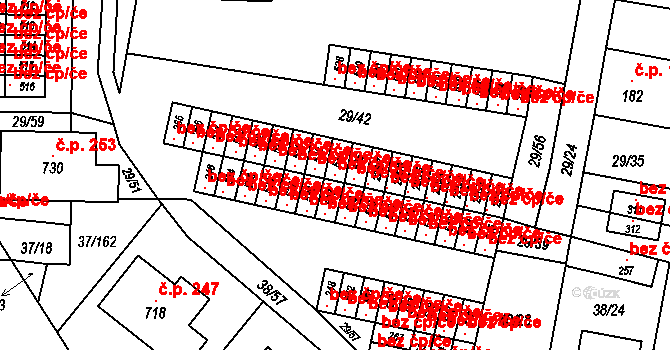 Pardubice 40400603 na parcele st. 534 v KÚ Nové Jesenčany, Katastrální mapa