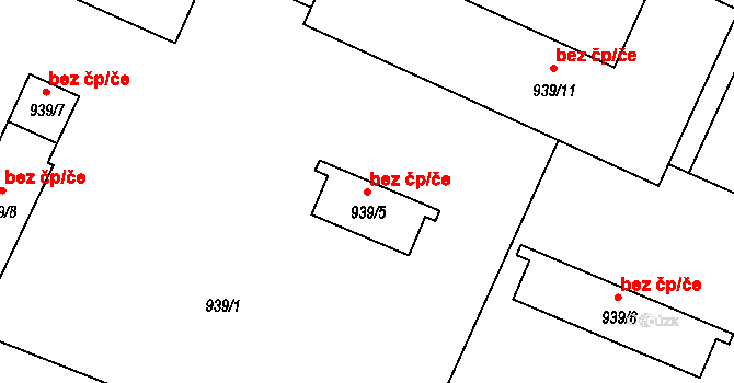 Nový Bor 45949603 na parcele st. 939/5 v KÚ Arnultovice u Nového Boru, Katastrální mapa