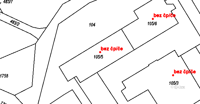 Třanovice 48472603 na parcele st. 105/5 v KÚ Třanovice, Katastrální mapa
