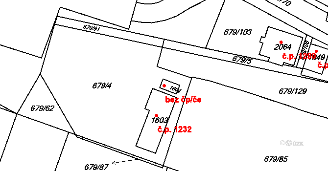 Rosice 49450603 na parcele st. 1604 v KÚ Rosice u Brna, Katastrální mapa
