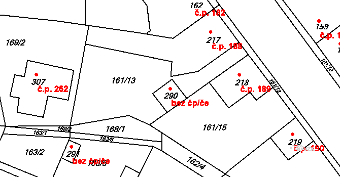 Braškov 38575604 na parcele st. 290 v KÚ Braškov, Katastrální mapa