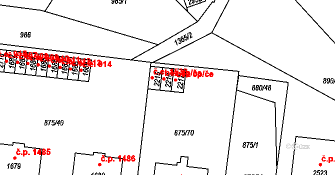 Blansko 42966604 na parcele st. 2216 v KÚ Blansko, Katastrální mapa