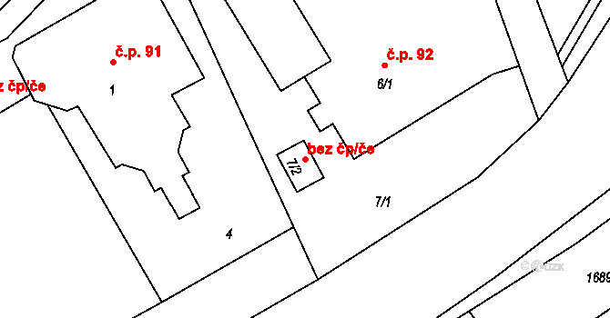 Třanovice 48330604 na parcele st. 7/2 v KÚ Třanovice, Katastrální mapa