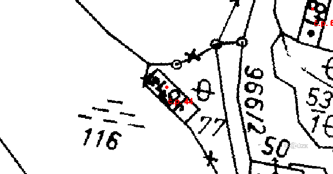Čichtice 44, Bavorov na parcele st. 49 v KÚ Čichtice, Katastrální mapa