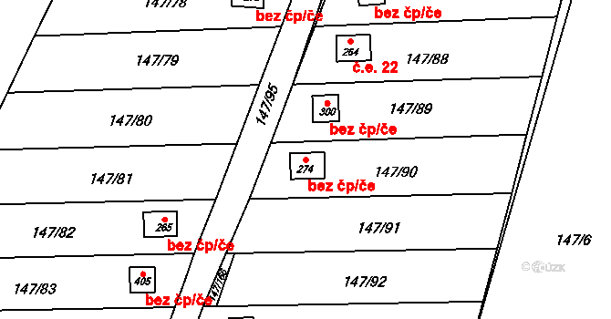 Výčapy 38381605 na parcele st. 274 v KÚ Výčapy, Katastrální mapa