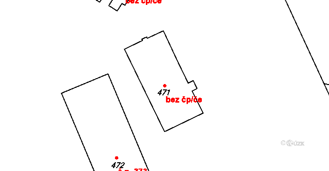 Cerhenice 42112605 na parcele st. 471 v KÚ Cerhenice, Katastrální mapa