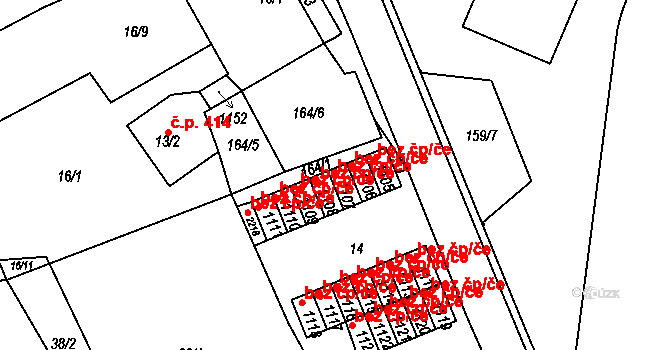 Kralupy nad Vltavou 42546605 na parcele st. 1107 v KÚ Lobeček, Katastrální mapa