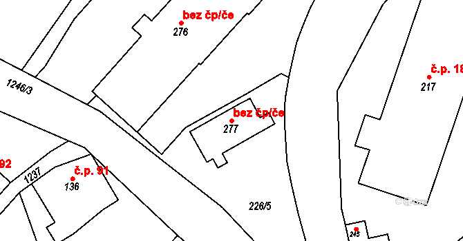 Černý Důl 42598605 na parcele st. 277 v KÚ Čistá v Krkonoších, Katastrální mapa