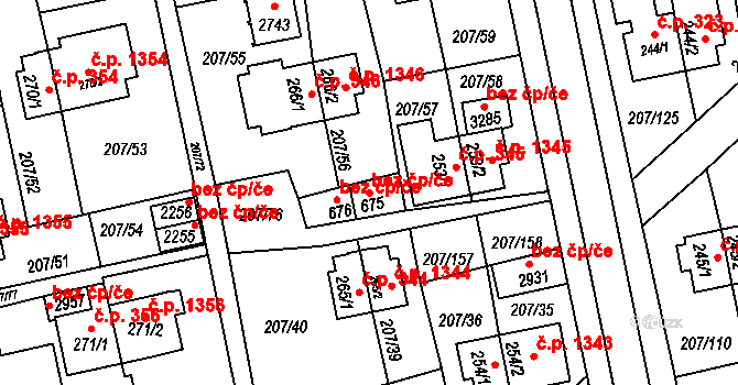 Sezimovo Ústí 47430605 na parcele st. 675 v KÚ Sezimovo Ústí, Katastrální mapa
