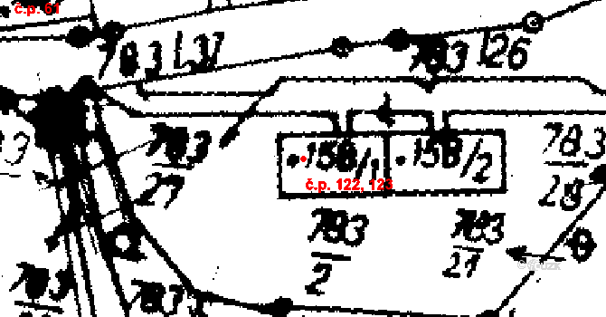 Velichov 122,123 na parcele st. 158/1 v KÚ Velichov, Katastrální mapa