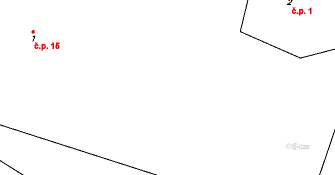 Máslovice 15 na parcele st. 1 v KÚ Máslovice, Katastrální mapa
