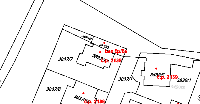 Předměstí 2138, Litoměřice na parcele st. 3837/17 v KÚ Litoměřice, Katastrální mapa