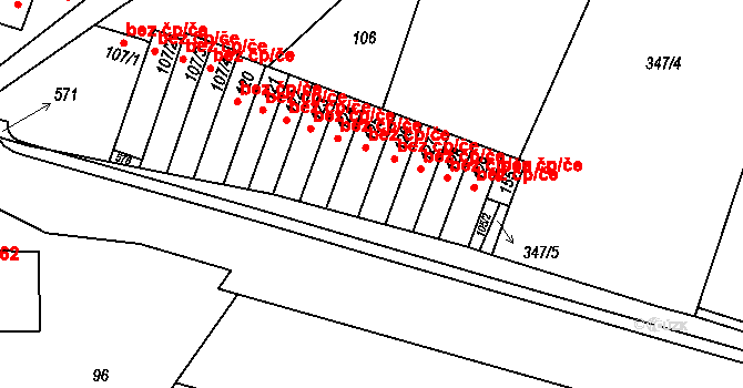 Němčice 39460606 na parcele st. 125 v KÚ Zhoř u České Třebové, Katastrální mapa