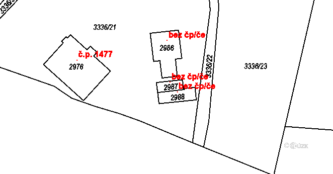 Lipník nad Bečvou 41600606 na parcele st. 2987 v KÚ Lipník nad Bečvou, Katastrální mapa