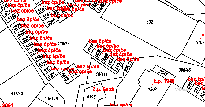 Jablonec nad Nisou 42323606 na parcele st. 5538 v KÚ Jablonec nad Nisou, Katastrální mapa