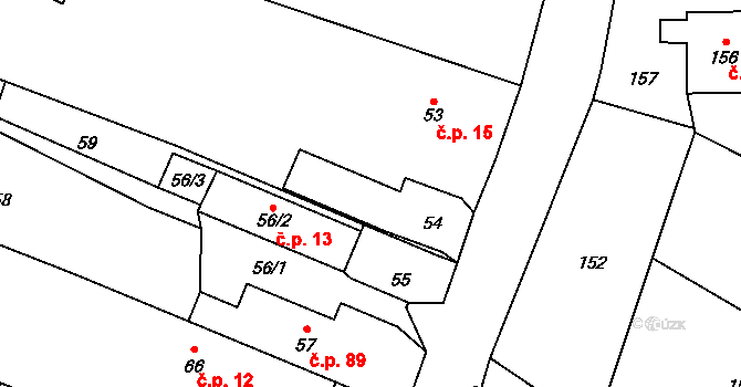 Štáblovice 96 na parcele st. 54 v KÚ Štáblovice, Katastrální mapa