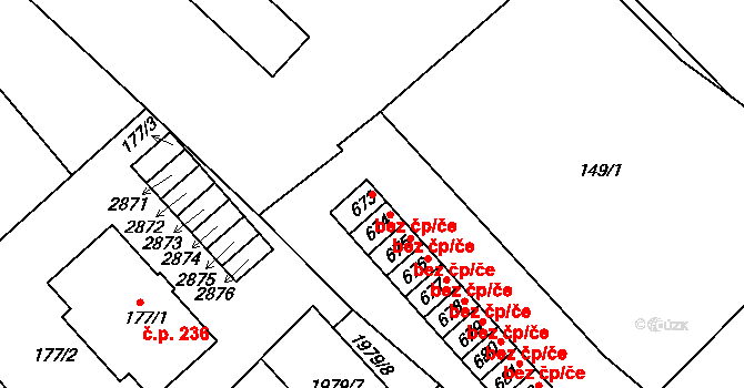 Štíty 44962606 na parcele st. 673 v KÚ Štíty-město, Katastrální mapa