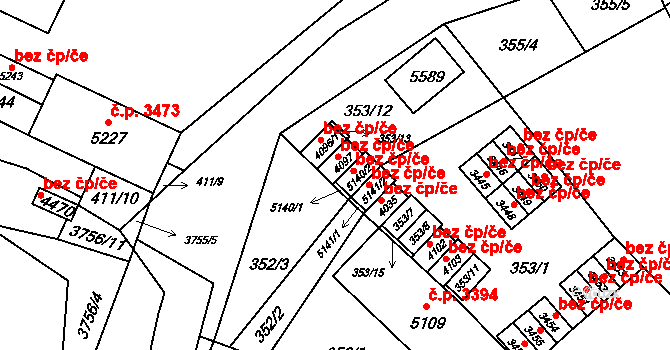 Břeclav 47085606 na parcele st. 4097 v KÚ Břeclav, Katastrální mapa