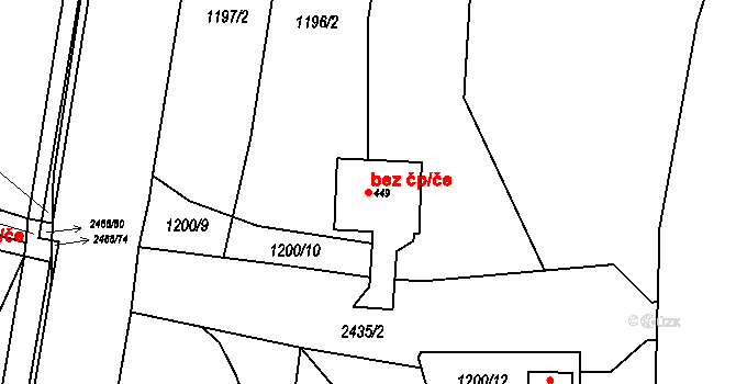 Leskovec 47525606 na parcele st. 449 v KÚ Leskovec, Katastrální mapa