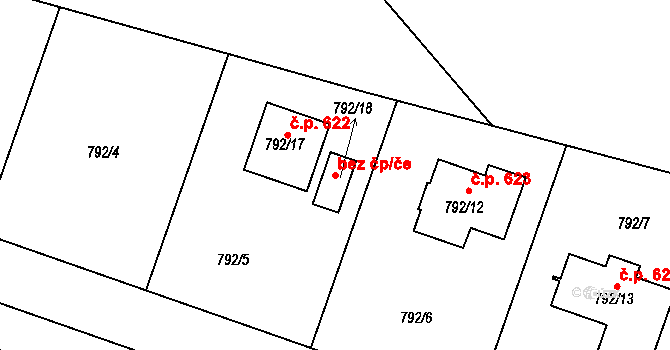 Štěnovice 78763606 na parcele st. 792/18 v KÚ Štěnovice, Katastrální mapa