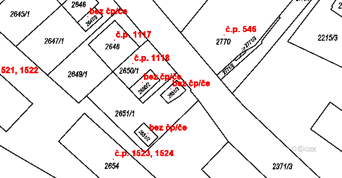Sokolov 119033607 na parcele st. 2651/3 v KÚ Sokolov, Katastrální mapa