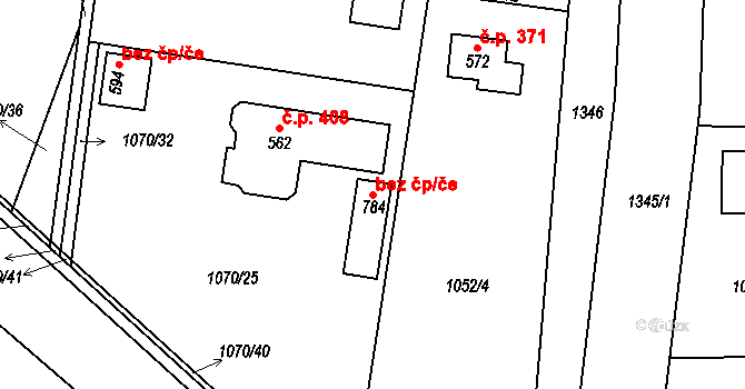 Strakonice 148749607 na parcele st. 784 v KÚ Dražejov u Strakonic, Katastrální mapa