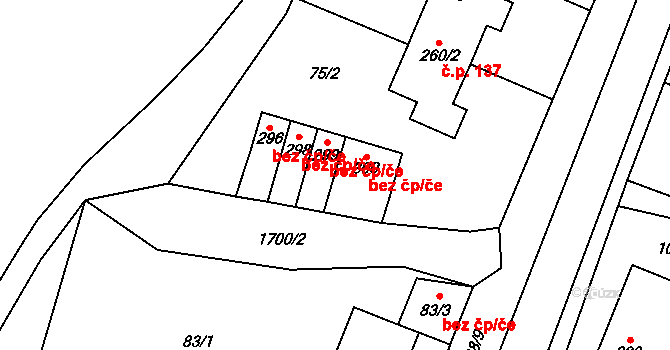 Chornice 40115607 na parcele st. 300 v KÚ Chornice, Katastrální mapa