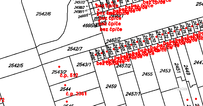 Brno 41718607 na parcele st. 2461 v KÚ Královo Pole, Katastrální mapa