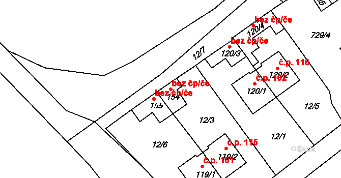 Strmilov 42511607 na parcele st. 154 v KÚ Česká Olešná, Katastrální mapa