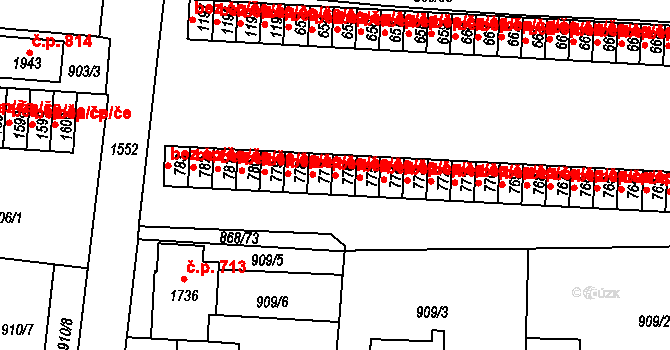 Holýšov 45178607 na parcele st. 776 v KÚ Holýšov, Katastrální mapa