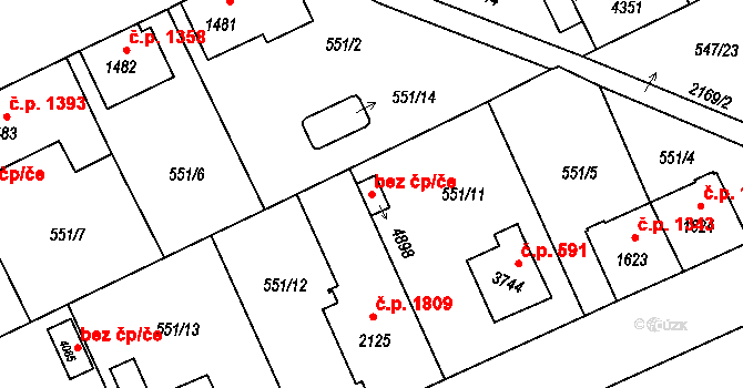 Šumperk 47956607 na parcele st. 4898 v KÚ Šumperk, Katastrální mapa