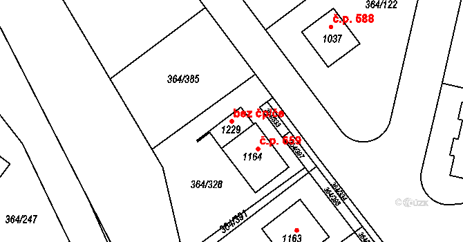 Nučice 52885607 na parcele st. 1229 v KÚ Nučice u Rudné, Katastrální mapa