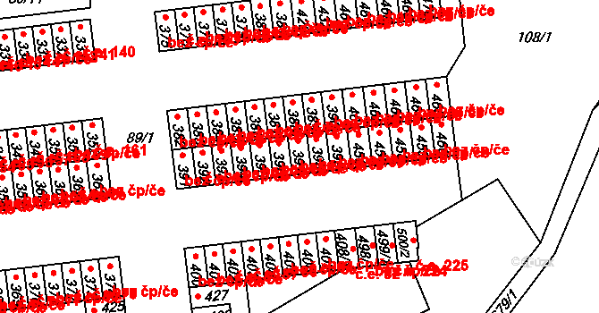 Běloves 68, Náchod na parcele st. 397 v KÚ Běloves, Katastrální mapa