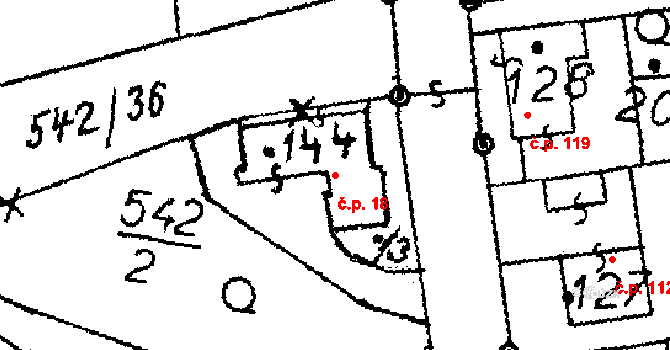 Žihobce 18 na parcele st. 144 v KÚ Žihobce, Katastrální mapa